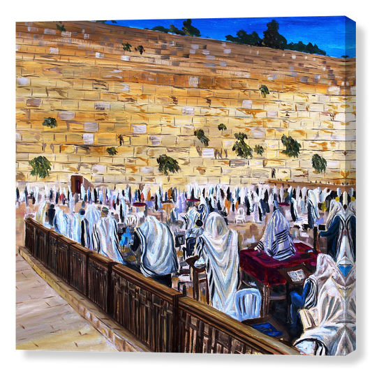 Shacharit at the Kotel by Israeli artist Yehoshua Wiseman