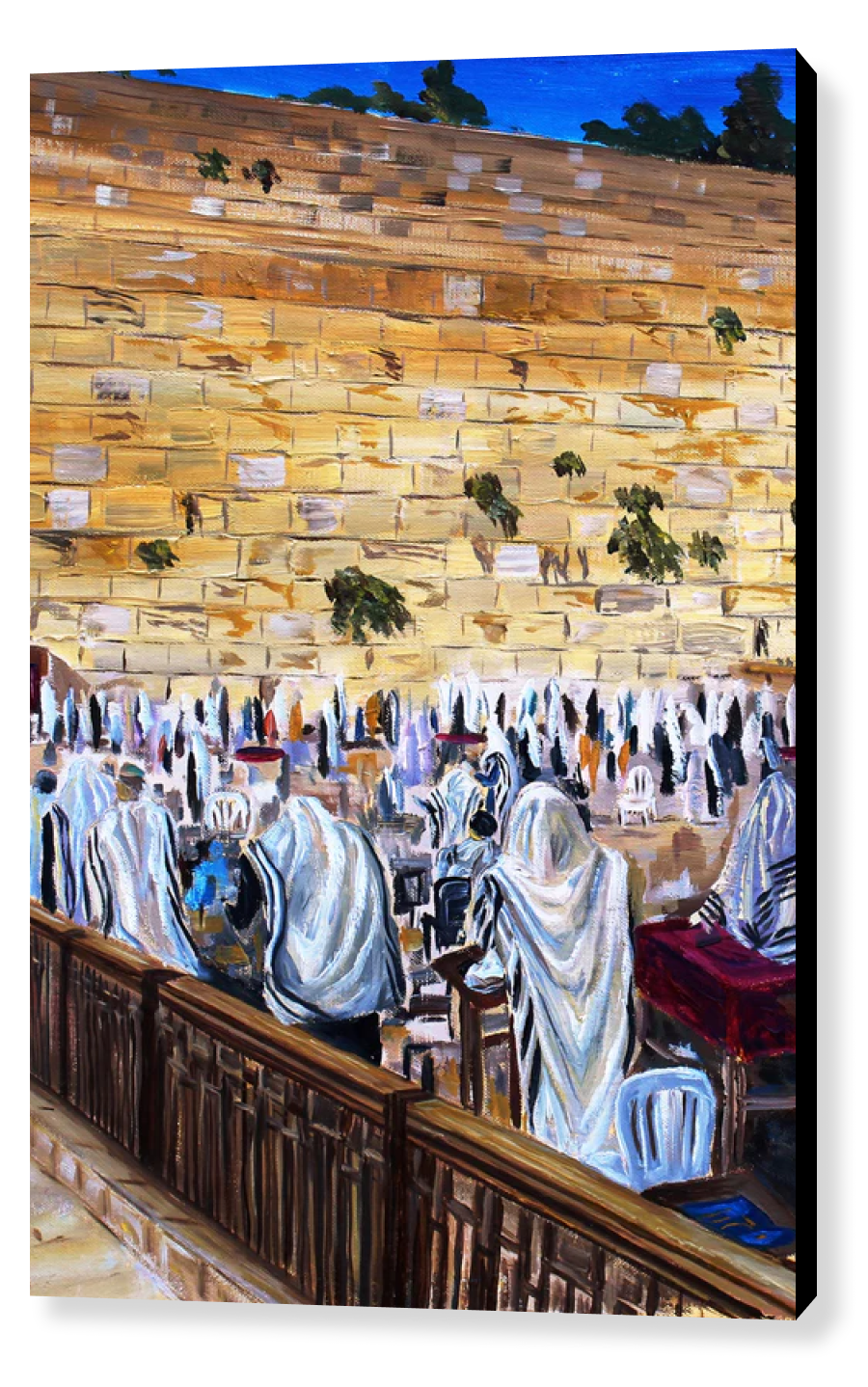 Shacharit at the Kotel by Israeli artist Yehoshua Wiseman